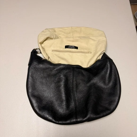 Quince Black Leather Hobo Bag - Picture 8 of 10